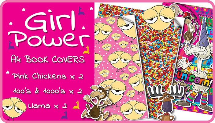 Girl Power A4 School Book Covers