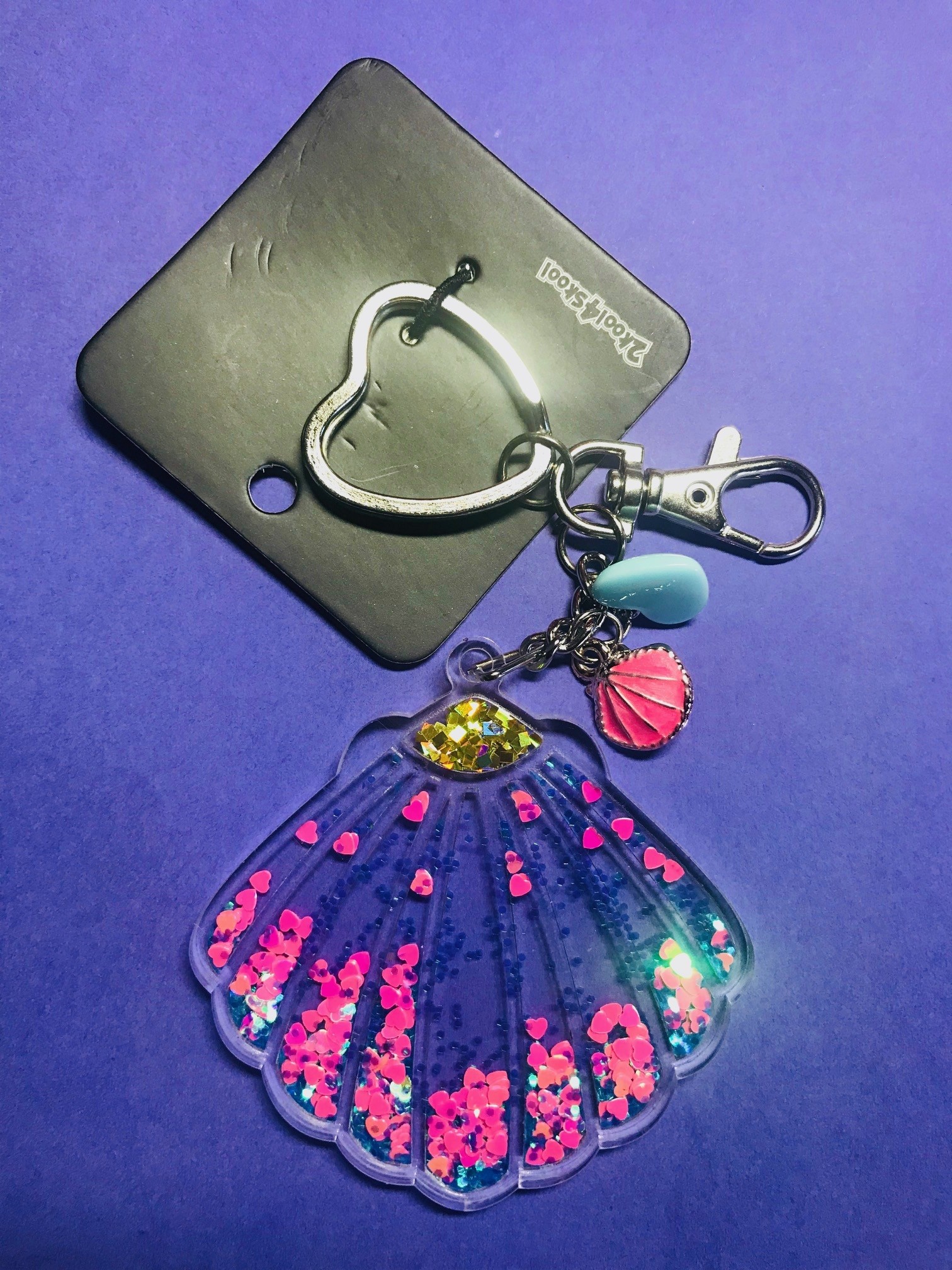 Mermaid Shell Glitter Key Ring