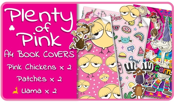 Plenty of Pink A4 School Book Cover Pack