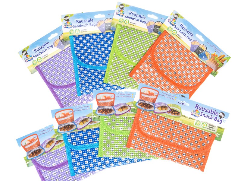 reusable snack & sandwich bags 