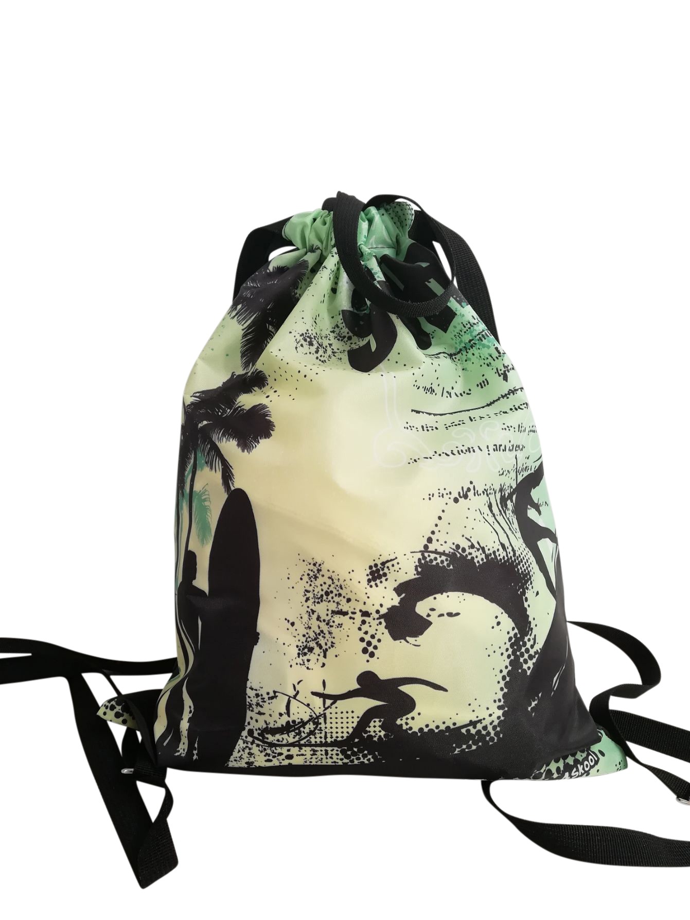 Retro Surf Drawstring Bag