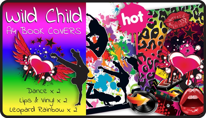 Wild Child A4 School Book Cover Pack