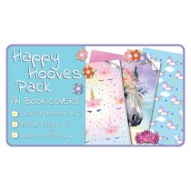 Happy Hooves A4 School Book Covers - 6 pack Slip-On PVC Jackets