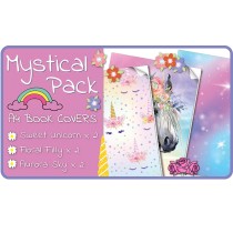 Mystical A4 School Book Covers - 6 pack Slip-On PVC Jackets