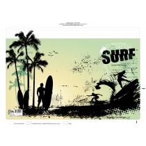 Retro Surf Scrapbook Cover