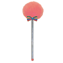 Lollipop Pen Peach & Silver - Pom Pom Pen