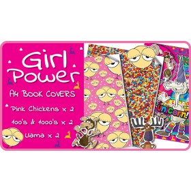 Girl Power Slip-On A4 School Book Covers - 6 pack