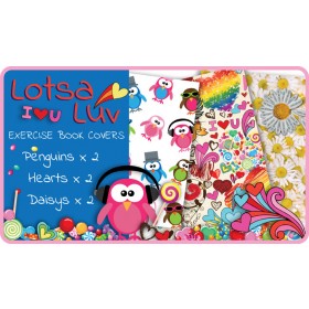 Lots-a-Luv Exercise School Book Covers (9x7) - 6 pack