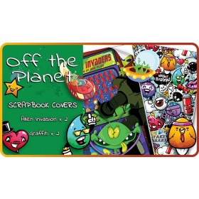Off The Planet Slip-On PVC Scrapbook Covers - 4 pack