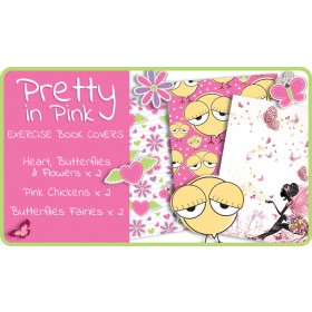 Pretty In Pink Exercise School Book Covers (9x7) - 6 pack