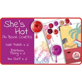 She's Hot Slip-On A4 School Book Covers - 6 pack