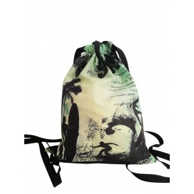 Retro Surf Drawstring Bag, Library Bag, Swimming Bag, Sling Backpack