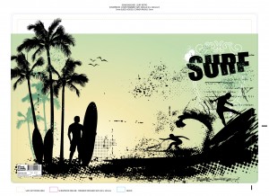 Retro Surf Scrapbook Cover