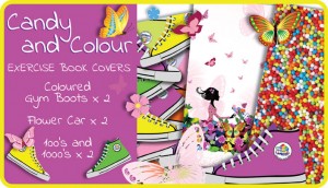 Candy and Colour Exercise Book Covers