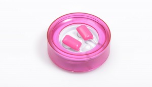 Hot Pink Chewing Gum Earphones / In Ear Headphones