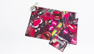 Lips & Vinyl Pencil Case & ID Cover Set