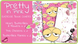 Pretty In Pink School Exercise Book Covers