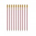 10 Pack of Pink Pencils with Gold Heart